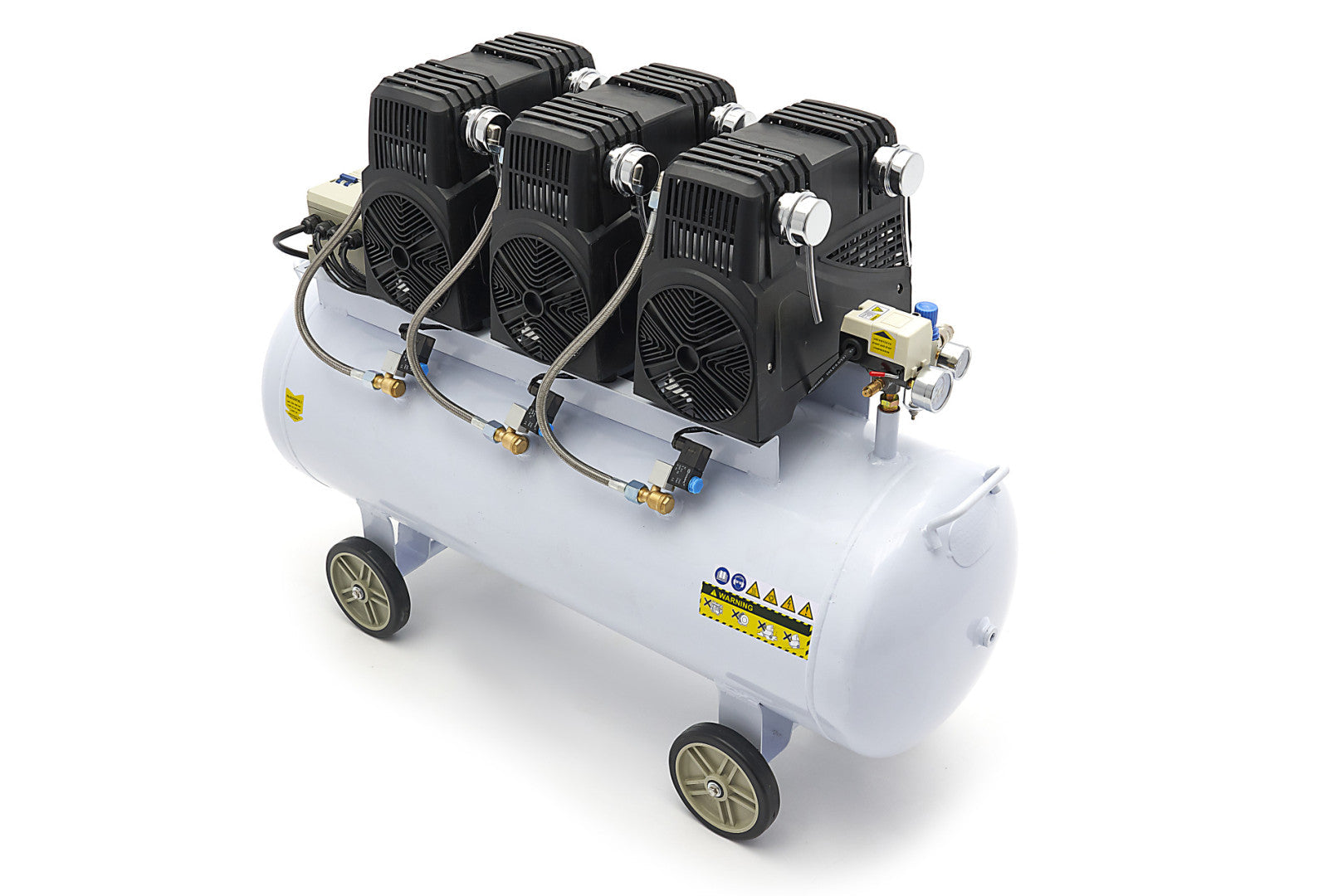 Compressore aria silenziato - con capacità del serbatoio di 150 litri - senza olio, oil free - per utensili pneumatici, 10 bar HBM Machines Olanda