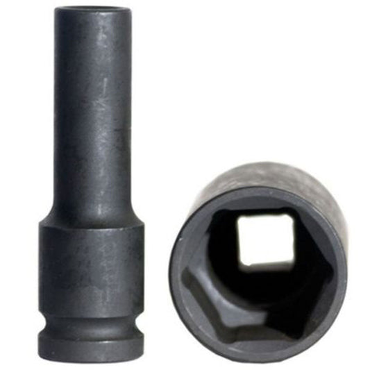 Chiave a bussola lunga a impatto profondo, attacco da 1/2" pollici da 19 mm per riparazioni auto, domestico acciaio Cr-Mo, Kroftools