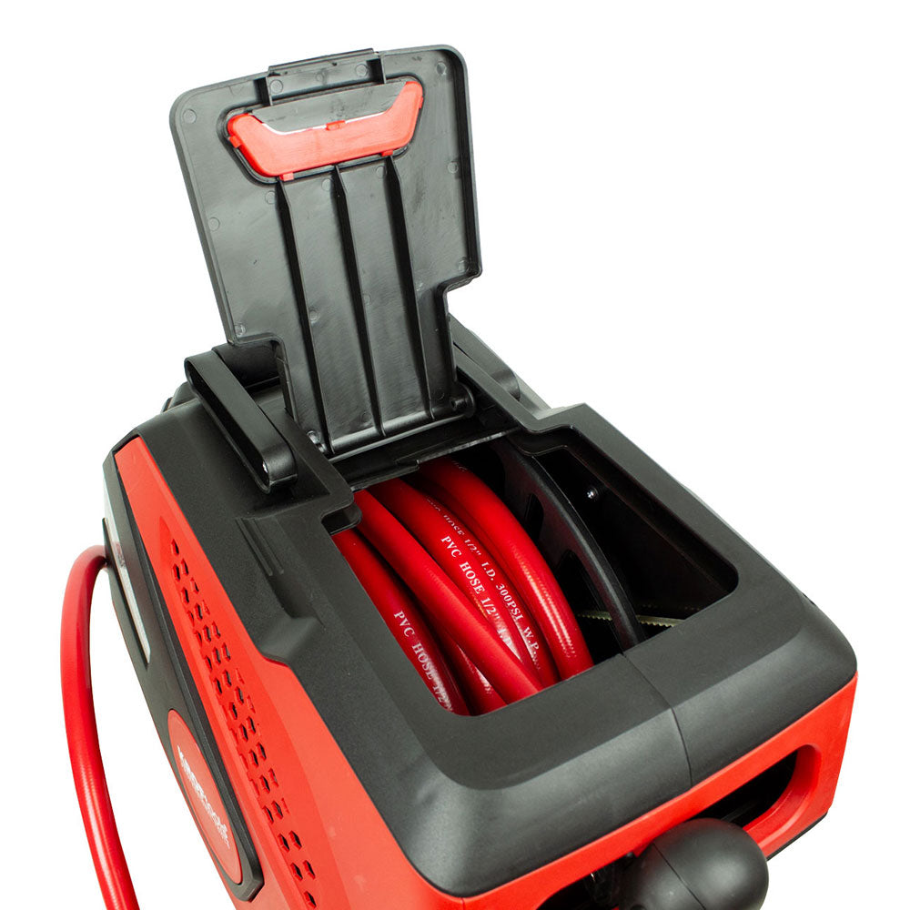 Avvolgitubo per aria compressa con tubo 12 m diametro 12,5–18,8 mm Kroftools fissaggio a parete muro