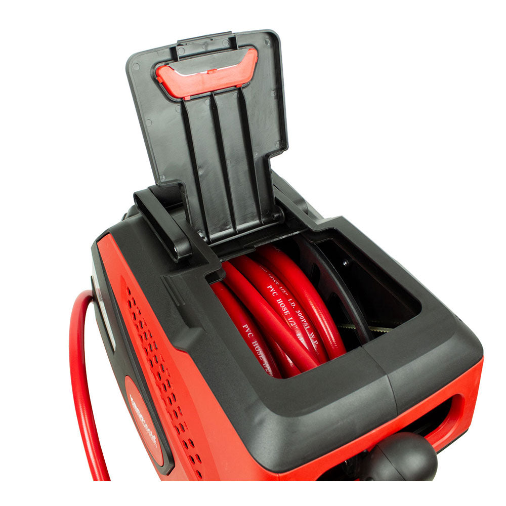 Avvolgitubo per aria compressa con tubo 12 m diametro 12,5–18,8 mm Kroftools fissaggio a parete muro