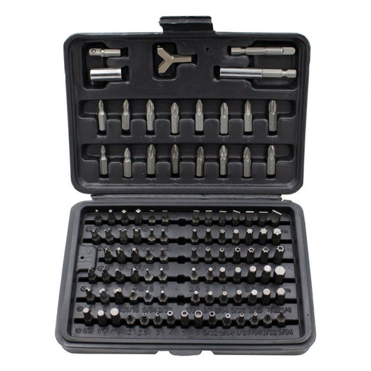 Set kit cofanetto inserti bit bits porta inserto per avvitatore, 1/4" inserti avvitatore, set punte per giravite trapano o cacciavite, con portainserti magnetico, 100 pezzi Kroftools