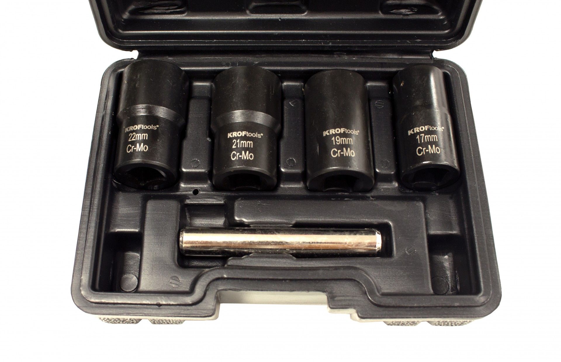 Set bussole 5pz 1/2" dado remover estrattori per dadi e bulloni danneggiati con asta per trapano e barra di pressione, corredo di bussole 17-22mm per rimozione viti rotte per riparazione DIY