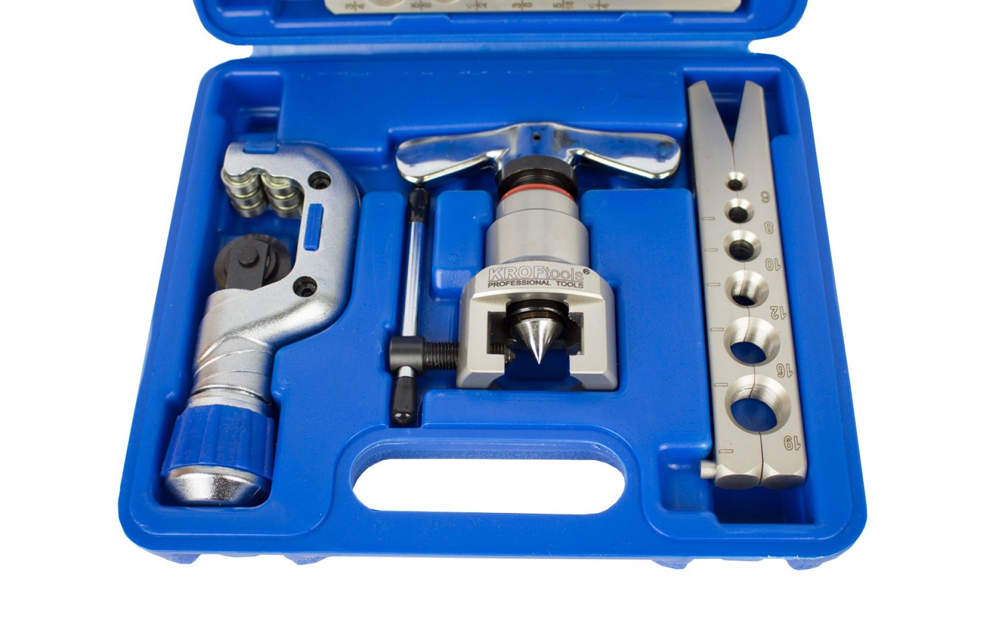 Kit bordatura, svasatura di tubi freno e tubi in rame, alluminio e ottone, set di attrezzi per l'espansione di tubazioni dei freni, ideale per sistemi di frenatura idraulici, Kroftools
