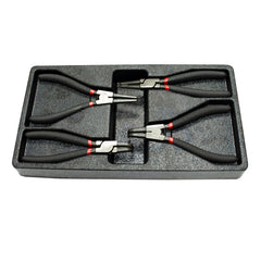 Set da 4 pinze per anelli elastici Seeger dritte angolo interni ed esterni, set di pinze per anelli di sicurezza, pinza per Seeger, punte dritte e curve per bloccaggio interno ed esterno, 175 mm Kroftools