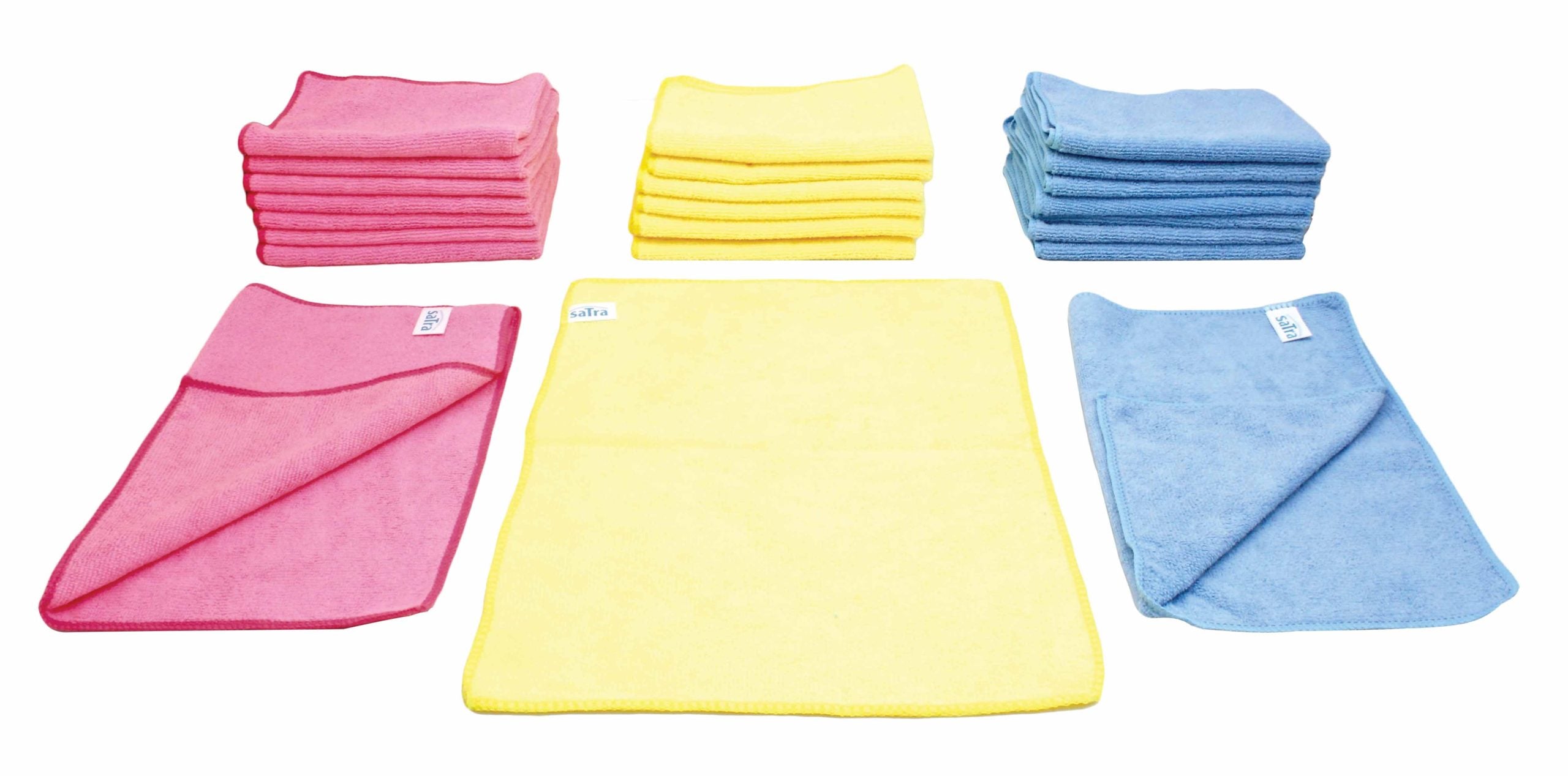 Set panni in microfibra multicolore professionali, panni microfibra multiuso, strofinacci cucina ultra assorbenti, panno asciugatura auto professionale, panni morbidi cucina, 40 × 30 cm 24 pezzi