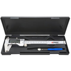 Calibro digitale elettronico ad alta precisione calibri 0.02 mm in acciaio inox 150mm con asta piatta e display lcd micrometro digitale professionale per misurazione esterne, interne, profondità e di passo Geko