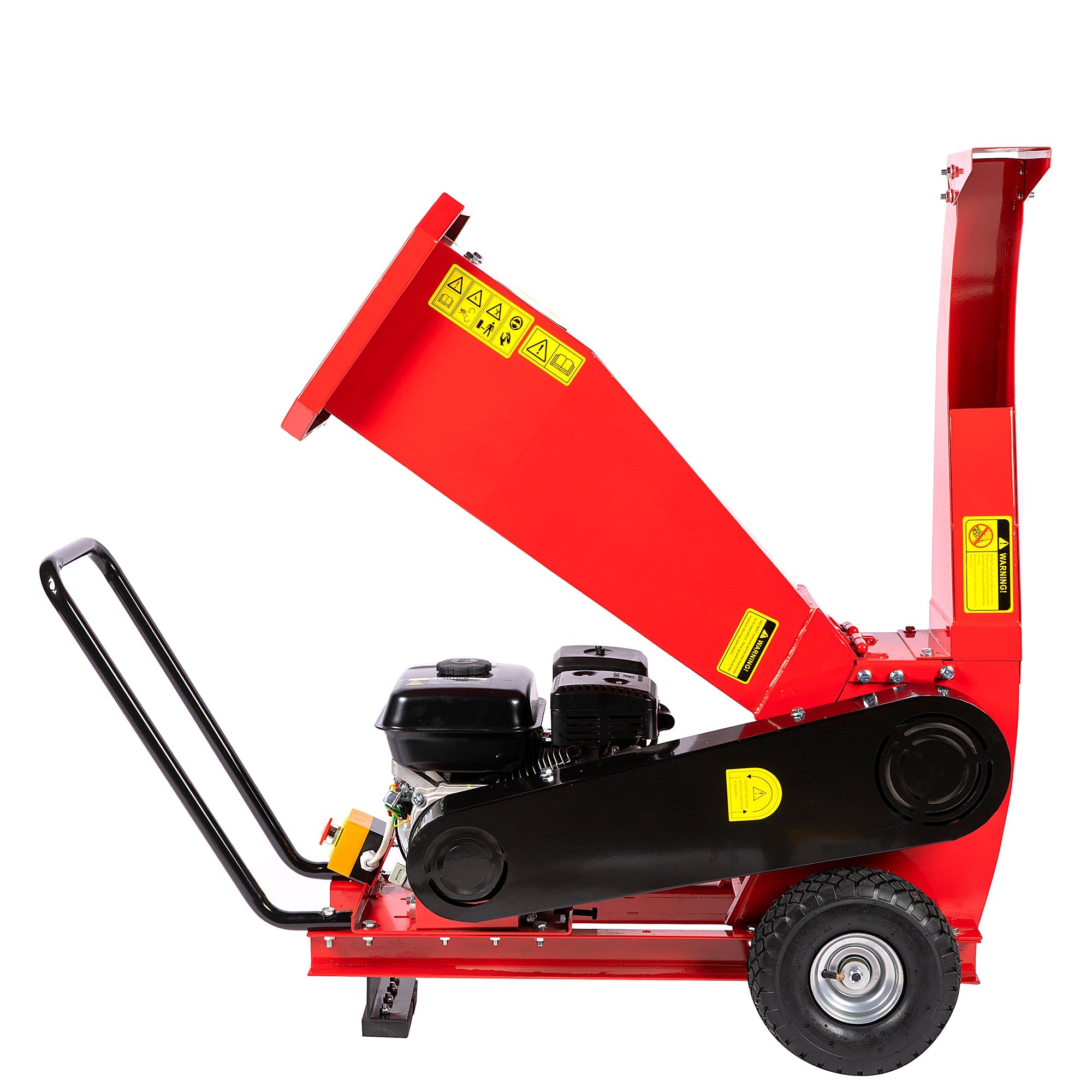 Trituratore orizzontale per rami e tronchi a benzina ,biotrituratore a scoppio,cippatore rami, 6,5 HP, 4000w, max 400 kg/ora