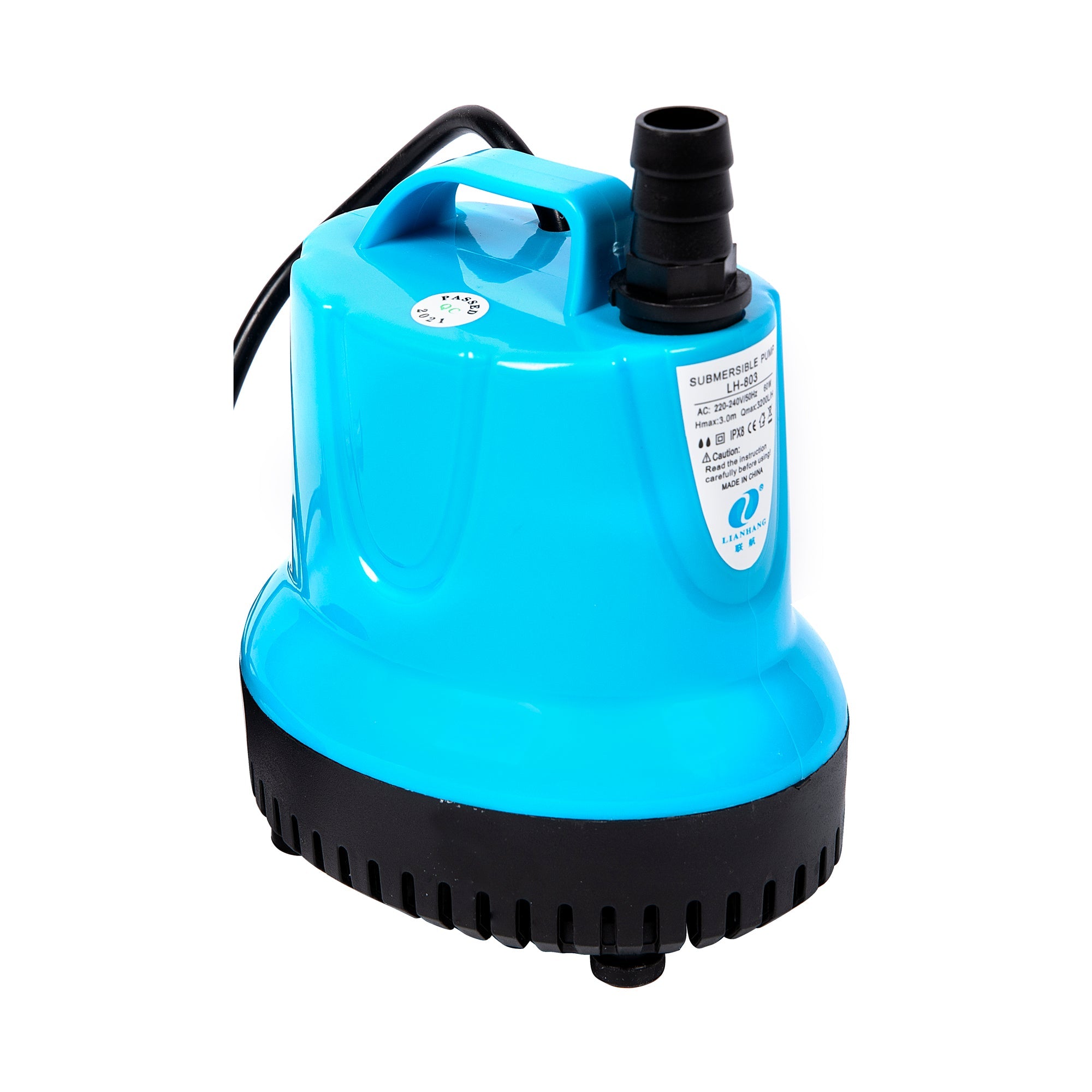Pompa sommersa per acquario 60 w, portata massima 60 l/min,elettropompa a immersione