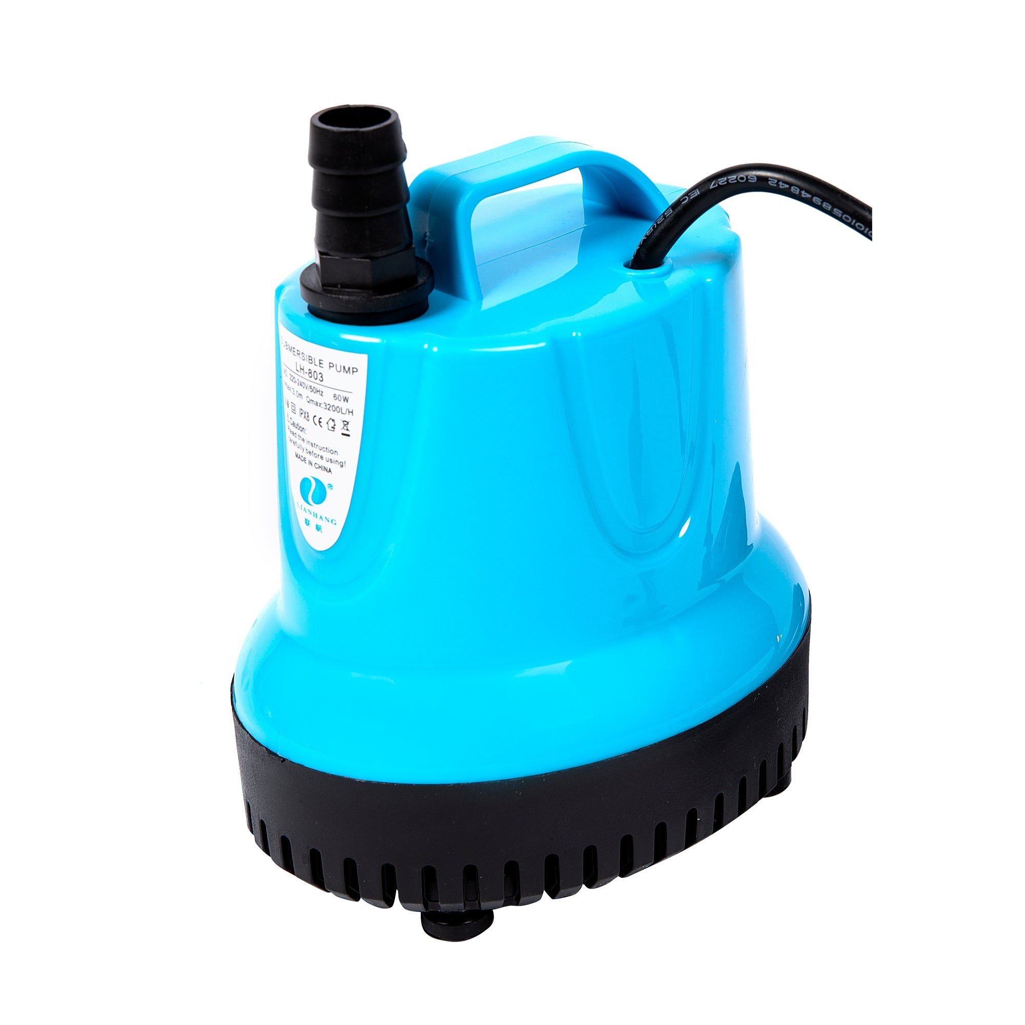 Pompa sommersa per acquario 60 w, portata massima 60 l/min,elettropompa a immersione