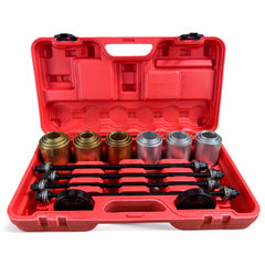 Estrattori set per montaggio smontaggio cuscinetti ruota e boccole, utensili per espulsione cuscinetti assiali, 27 pezzi Gebo Tools