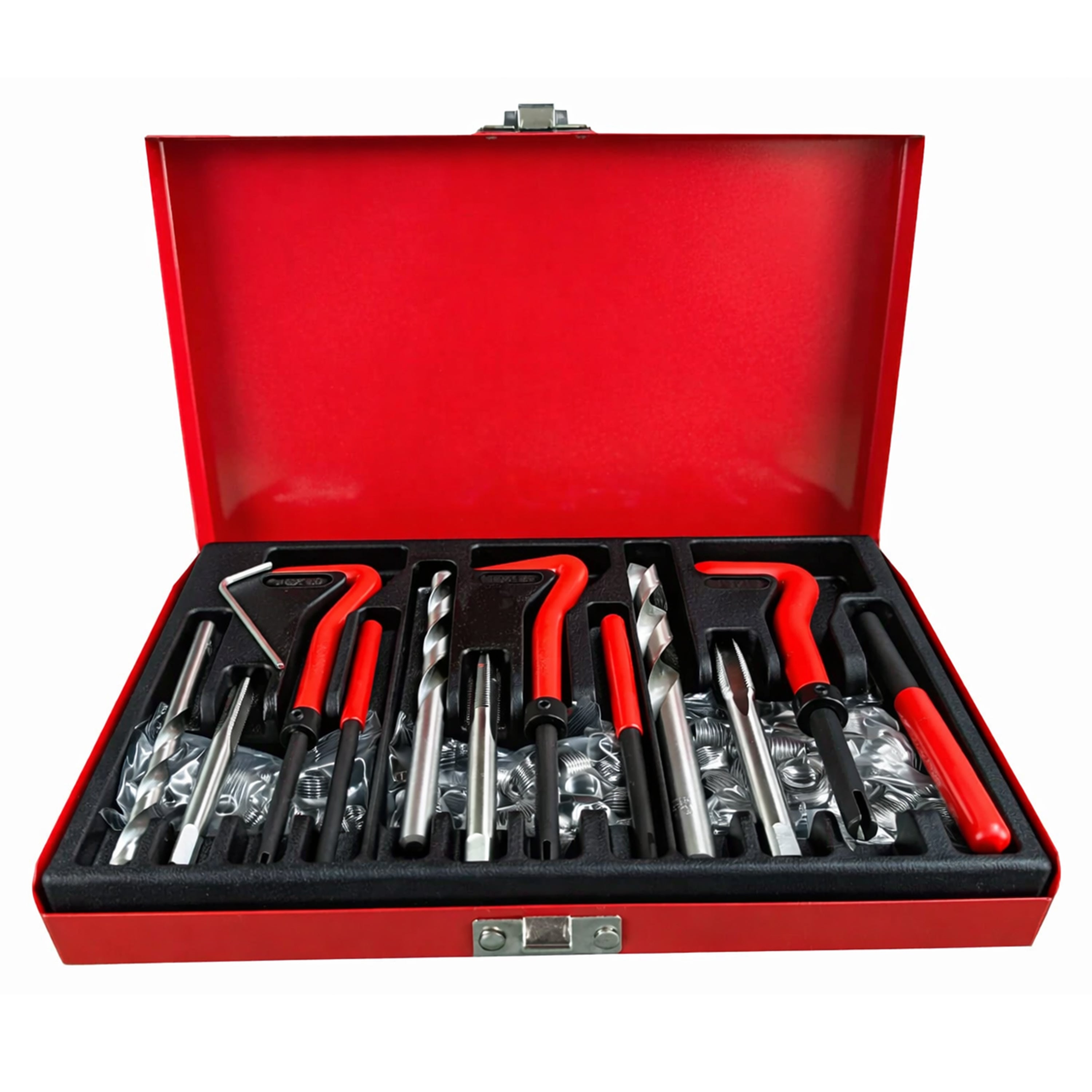 Kit riparazione di filetti, kit riparazione filettatura, utensili per filetti metrici interni M6 M8 M10, riparazione elicoidi kit per viti e filettatura interna, Gebo Tools