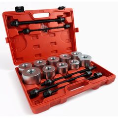 Set estrattore per silent block 34–90 mm e boccole con 22 manicotti di pressatura e 5 mandrini e dadi, kit per rimozione di boccole con cuscinetti di tenuta per auto camion, Gebo Tools