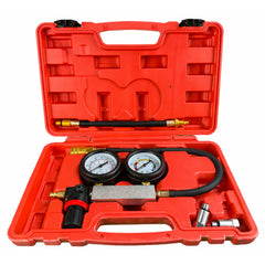 Kit test di perdite nei cilindri, include tester di compressione del motore con doppio manometro per controllo pressione e tasso di perdita,Gebo Tools