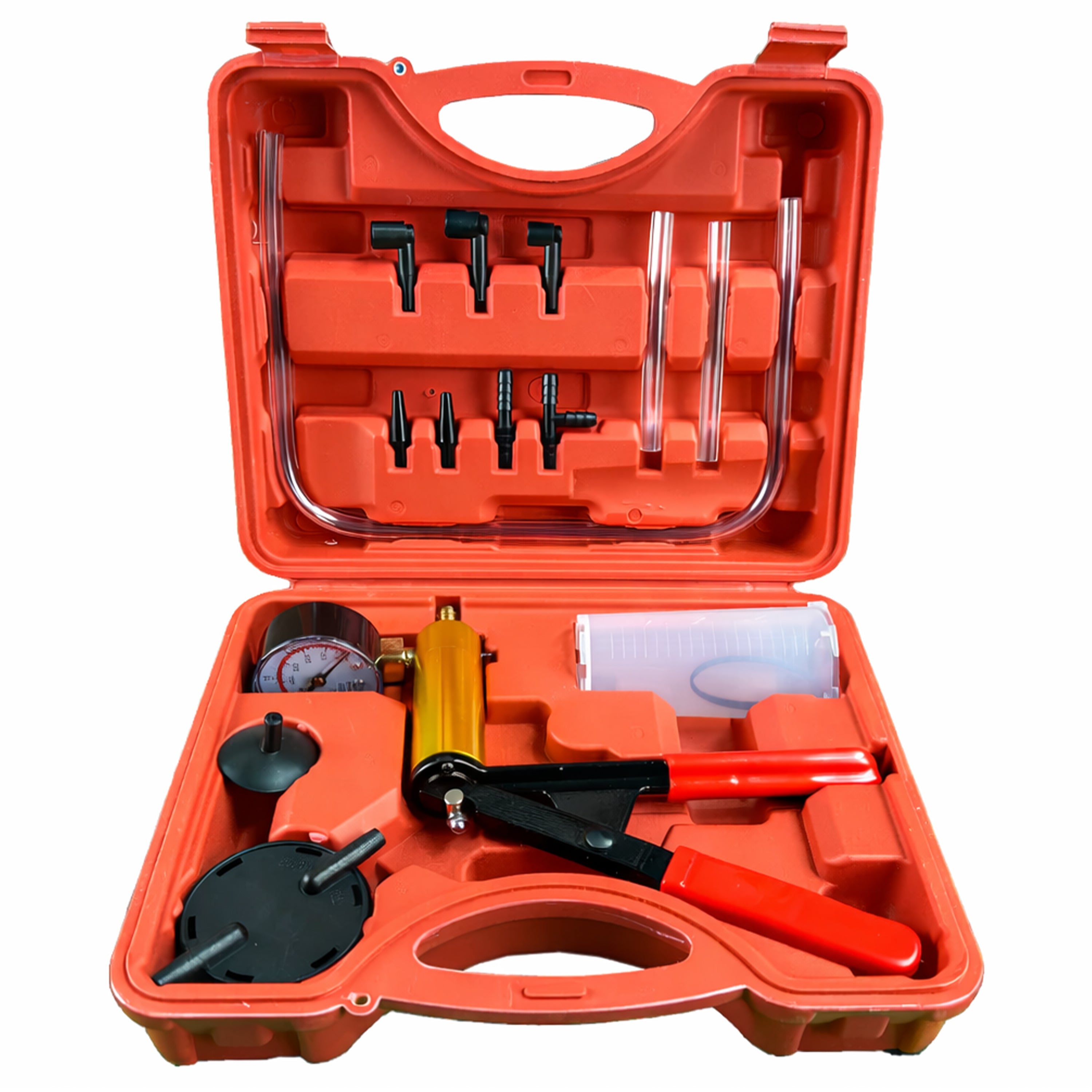 Kit spurgo freni, tester per pompe a vuoto per autoveicoli, pompa manuale a depressione per spurgo freni per automobili auto e moto, apparecchio per spurgo freni, Gebo Tools