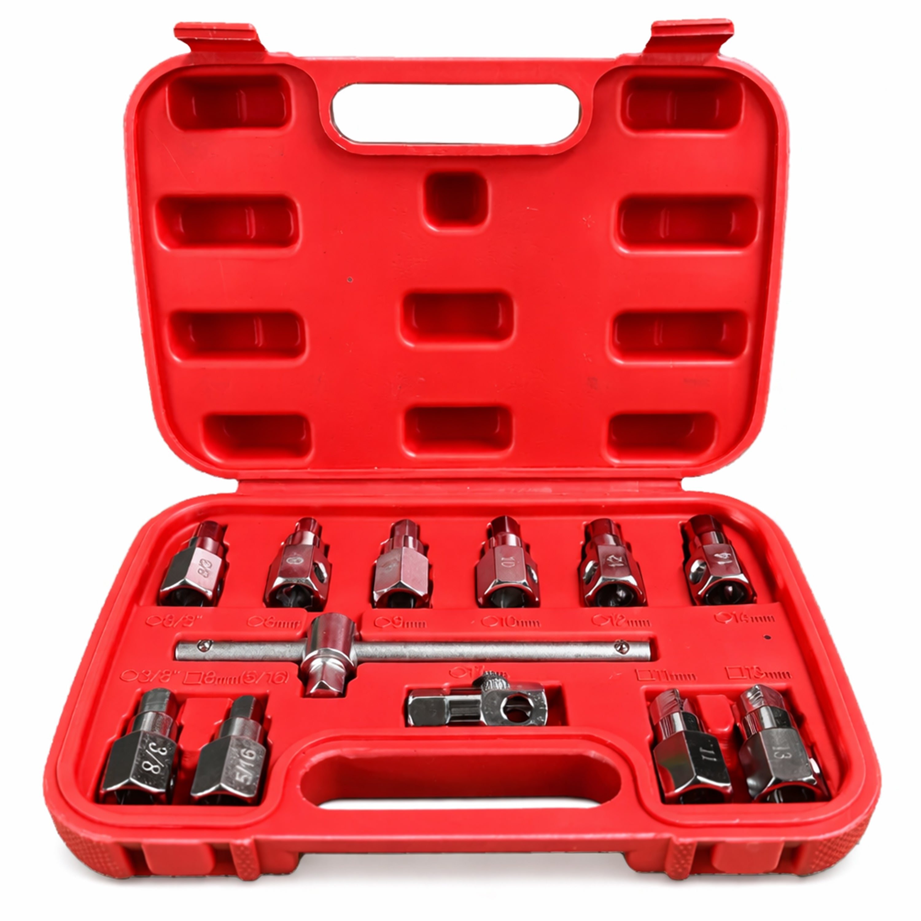 Set chiavi bussole set olio tappo di scarico noci 12 pezzi, set di chiavi a bussola per coppa dell'olio, attrezzi per auto e autocarri officina, Gebo Tools