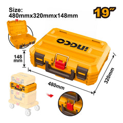 Unità impilabili 3-in-1, soluzione portatile per attrezzi, carrello porta utensili 3 in 1, 48 x 32 x 15cm - Ingco