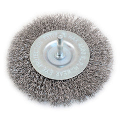 Spazzola metallica circolare per trapano, pulire ruggine tubi fori, codolo, diametro 25 × 6 mm