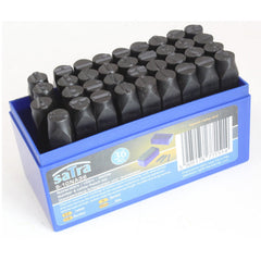 Set punzoni alfanumerici - lettere e numeri, 10 mm 36 pezzi