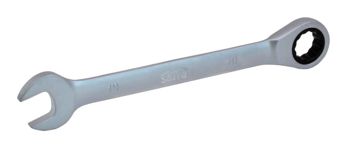 Set di chiavi a cricchetto combinate, con anello da 8–19 mm, 12 pezzi, Satra