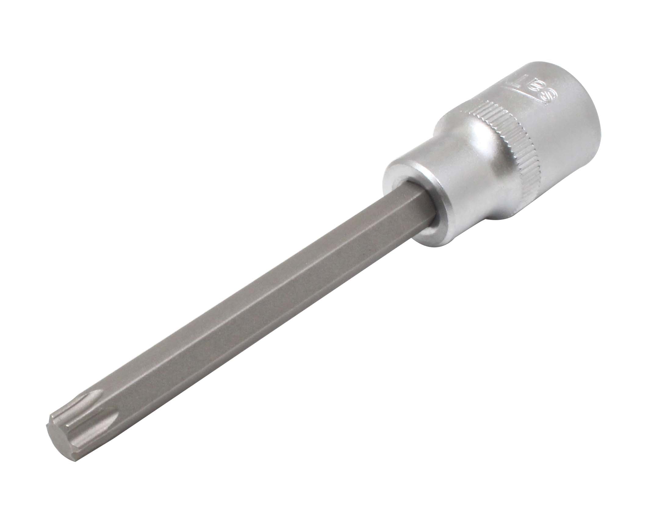 Bussola-presa attacco quadro 1/2" pollici con inserto-punta extra lungo per viti a impronta Torx T50, lunghezza 120 mm