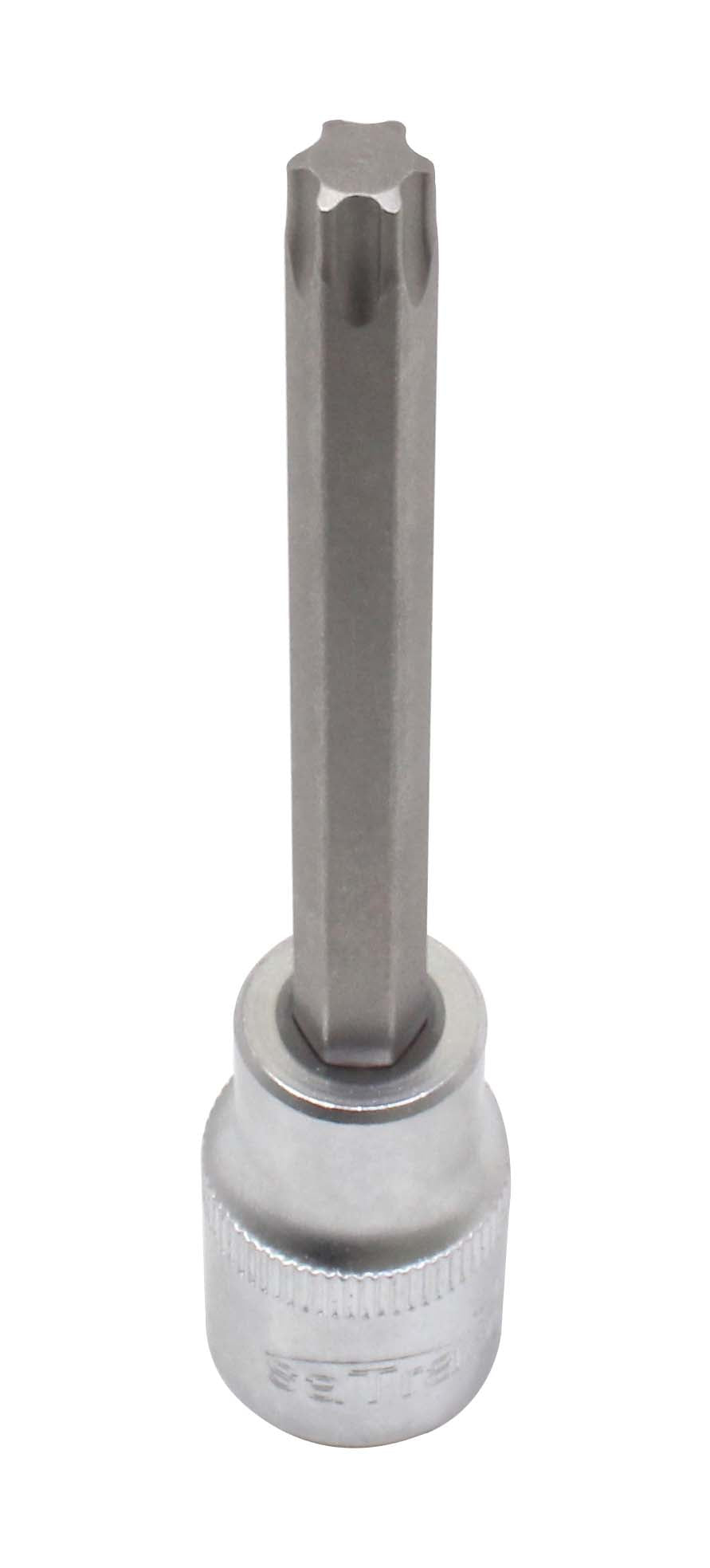 Bussola-presa attacco quadro 1/2" pollici con inserto-punta extra lungo per viti a impronta Torx T50, lunghezza 120 mm