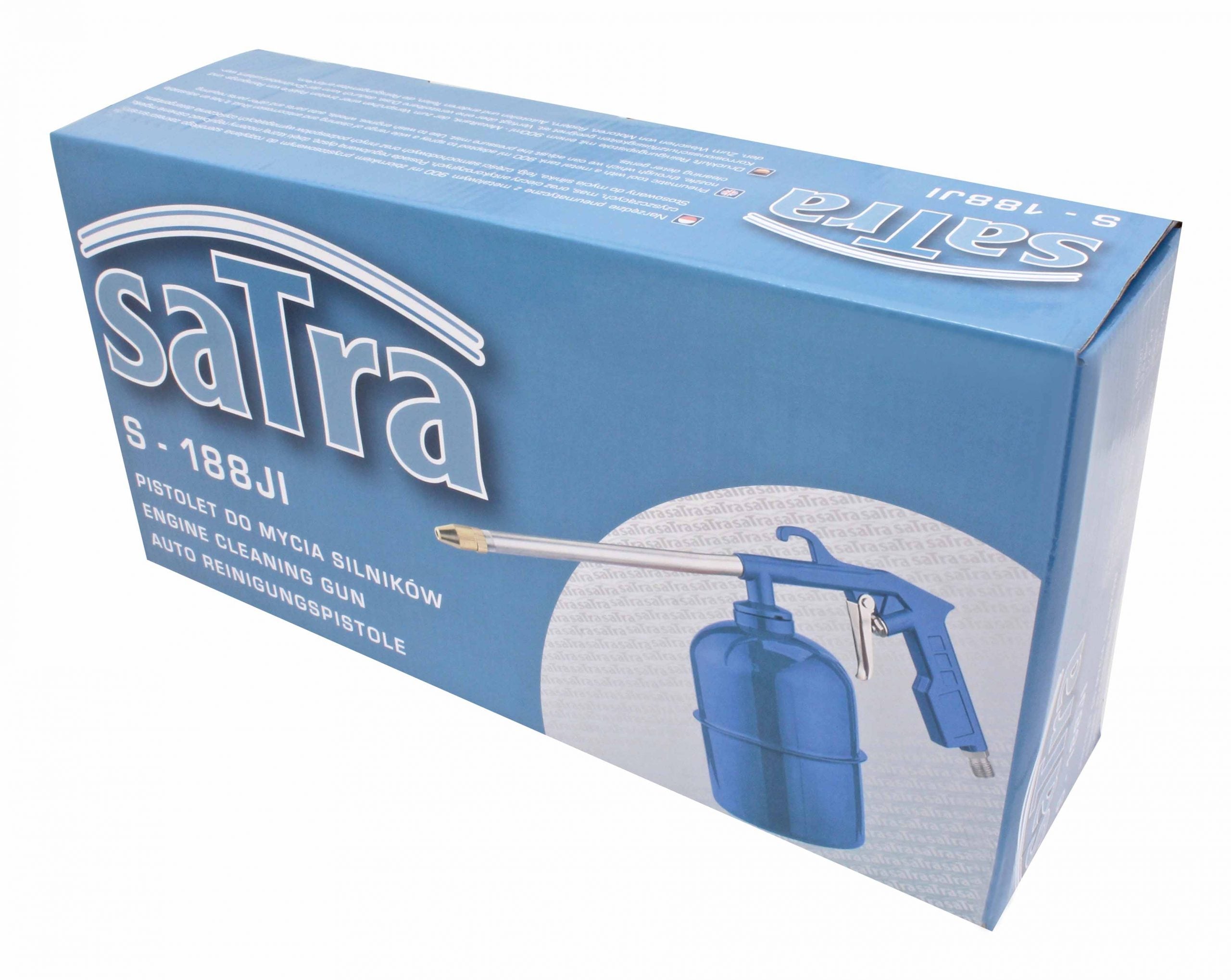 Pistola ad aria compressa con serbatoio metallico da 1 litro per lavaggio motore , 3-5 Bar ,canna 230mm