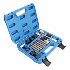 Set 18 pezzi chiavi smontaggio puleggia alternatore motore auto, svita avvita 1/2'', kit chiavi per pulegge libere alternatore universali Satra