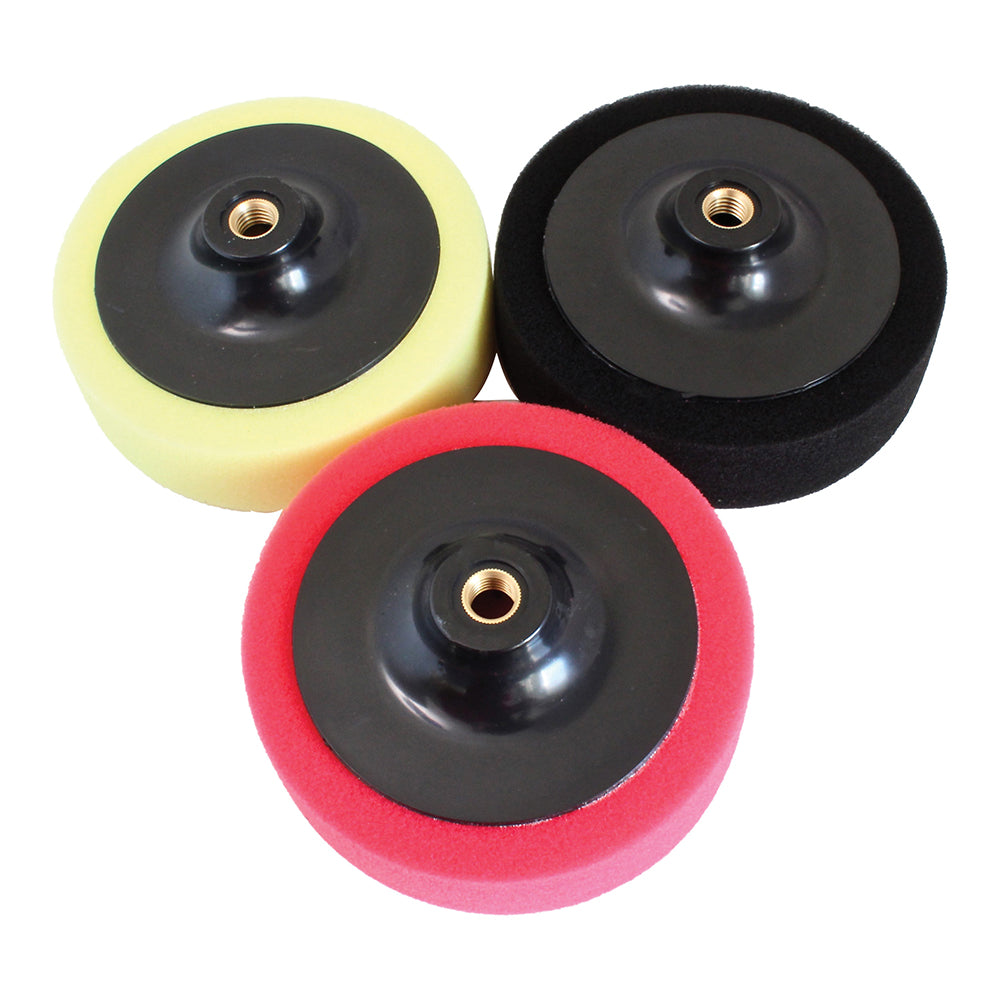 Set di spugne per lucidatura in microfibra, pad per cere, polish, detergenti e sigillante vernice, alternativa a lucidatrice, lucidatura, lucidatrice eccentrica, 150 mm