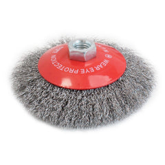 Spazzole coniche, spazzola abrasiva trecciata, spazzola metallica/spazzola conica/spazzola metallica, spazzole coniche per smerigliatrice angolare 100 mm Satra