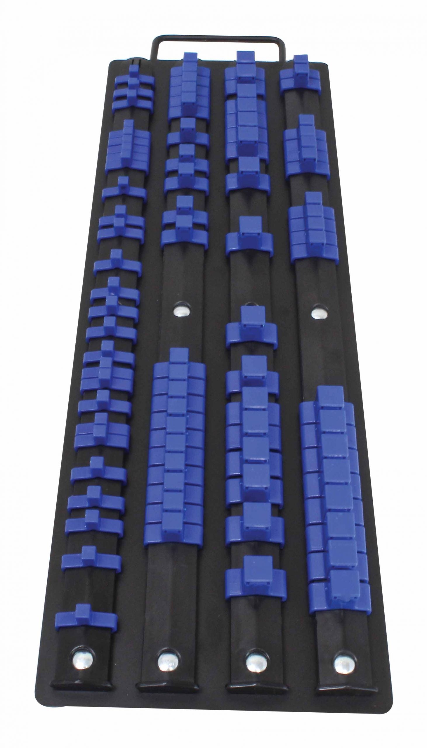 Supporto porta per chiavi a bussola da 1/2 "3/8" 1/4", organizer per 80 chiavi a bussola, supporto per binario, per miglior organizer per attrezzi in garage, supporto presa salvaspazio organizer vassoio scaffale rack binario, Hbm Machines Olanda