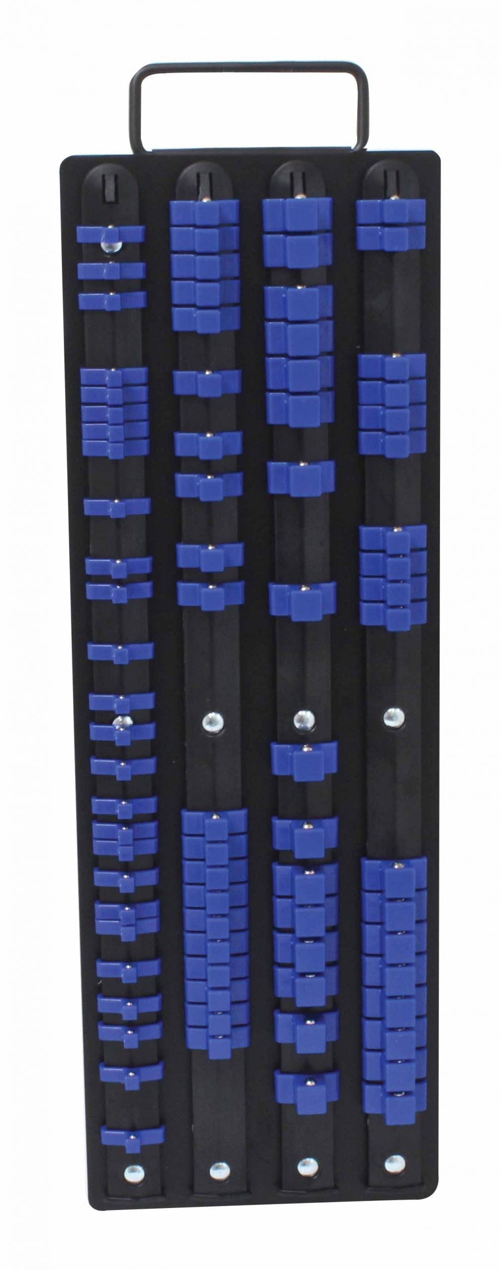 Supporto porta per chiavi a bussola da 1/2 "3/8" 1/4", organizer per 80 chiavi a bussola, supporto per binario, per miglior organizer per attrezzi in garage, supporto presa salvaspazio organizer vassoio scaffale rack binario, Hbm Machines Olanda