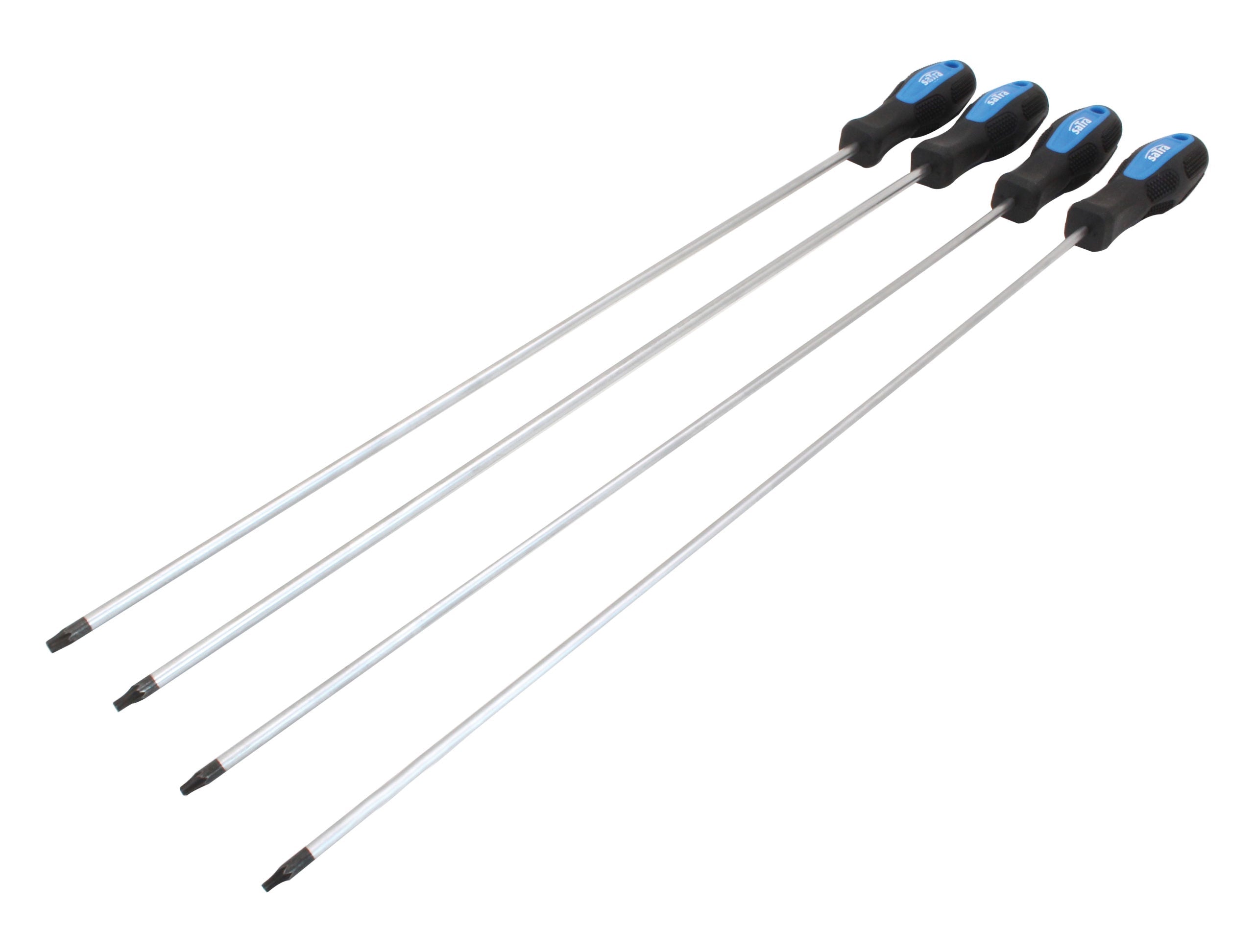 Set di 4 cacciaviti extra lunghe TX per viti Torx T15, T20, T25, T30 con punta magnetica, 450 mm