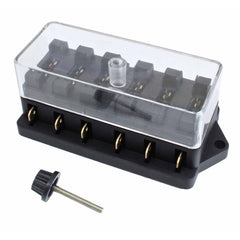 6 vie scatola portafusibili standard, generic porta fusibile, libero fusibile del lamierina standard, per auto barca marina, scatola portafusibili a lama standard per circuito a 6 vie per auto, Satra