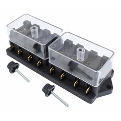 8 vie scatola portafusibili standard, generic porta fusibile, libero fusibile del lamierina standard, per auto barca marina, scatola portafusibili a lama standard per circuito a 8 vie per auto da 12-24 V con fusibile max 30A, Satra