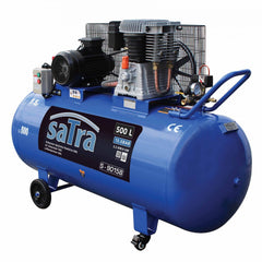 Compressore d'aria da 380V, gonfiatore per pneumatici a doppio cilindro,kit di gonfiaggio per pneumatici 500 l, 5,5 HP, 2 pistoni, 12,5 bar, pompa d'aria fuoristrada per suv, camion, auto, biciclette, palloni, materassi ad aria, barche gonfiabili, Satra