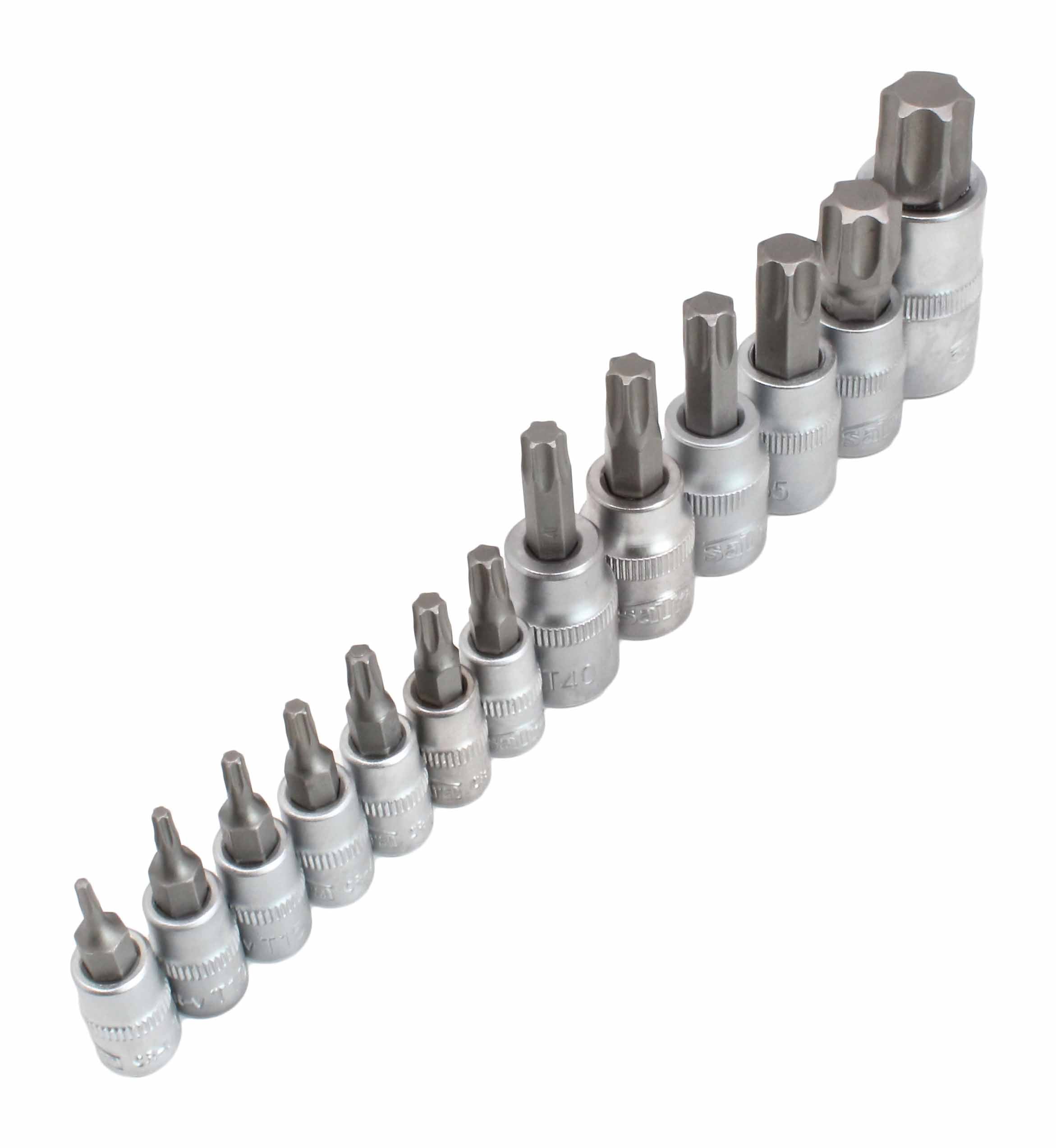 Set di 13 chiavi a bussola Torx T8-T60, inserti per chiave a bussole con punta, cassetta attrezzi
