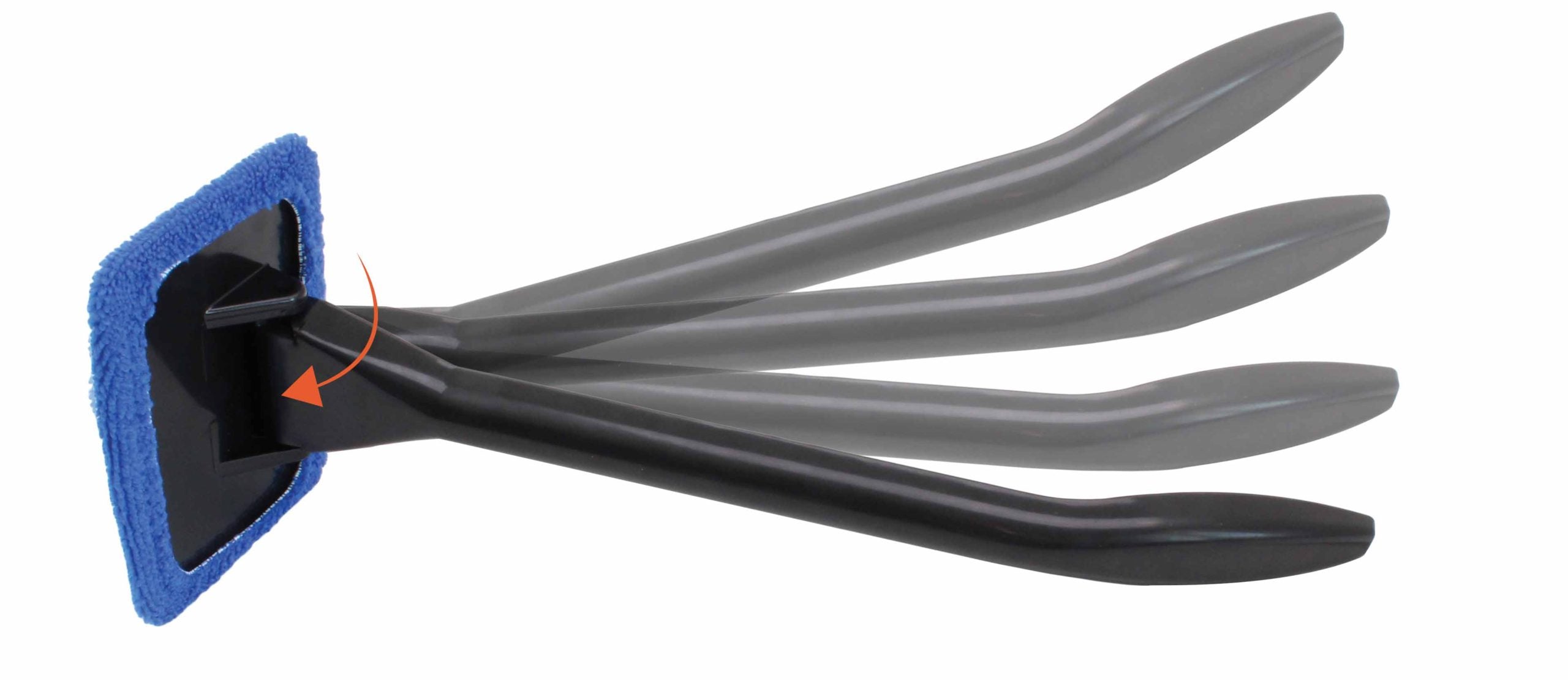 Panno in microfibra con manico ergonomico e girevole ,pad interno finestra pulizia vetro, strumento per la pulizia del parabrezza dell'auto