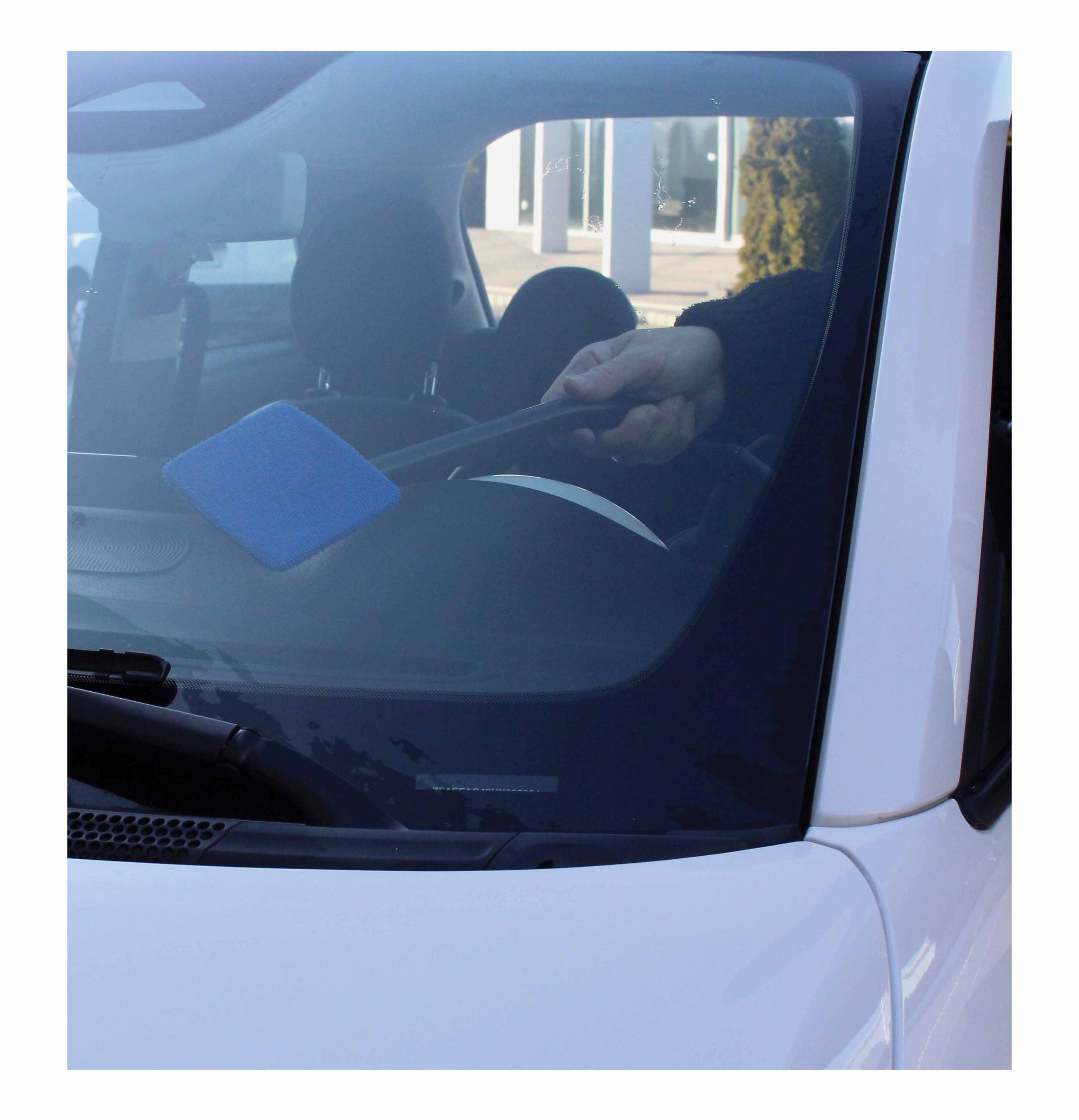 Panno in microfibra con manico ergonomico e girevole ,pad interno finestra pulizia vetro, strumento per la pulizia del parabrezza dell'auto