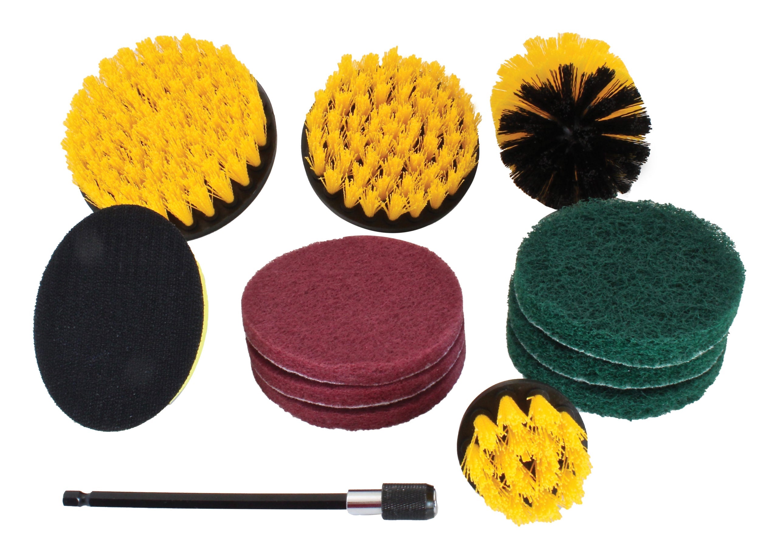 Set di spazzole per trapano, kit di pulizia per scrubber elettrico, strumenti di pulizia per lucidatura forniture per il bagno dell'auto, 12 pezzi Satra