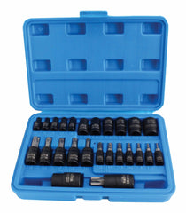 Set di 25 chiavi a bussola Torx E4-E20 T8-T60, inserti per chiave a bussole con punta, cassetta attrezzi