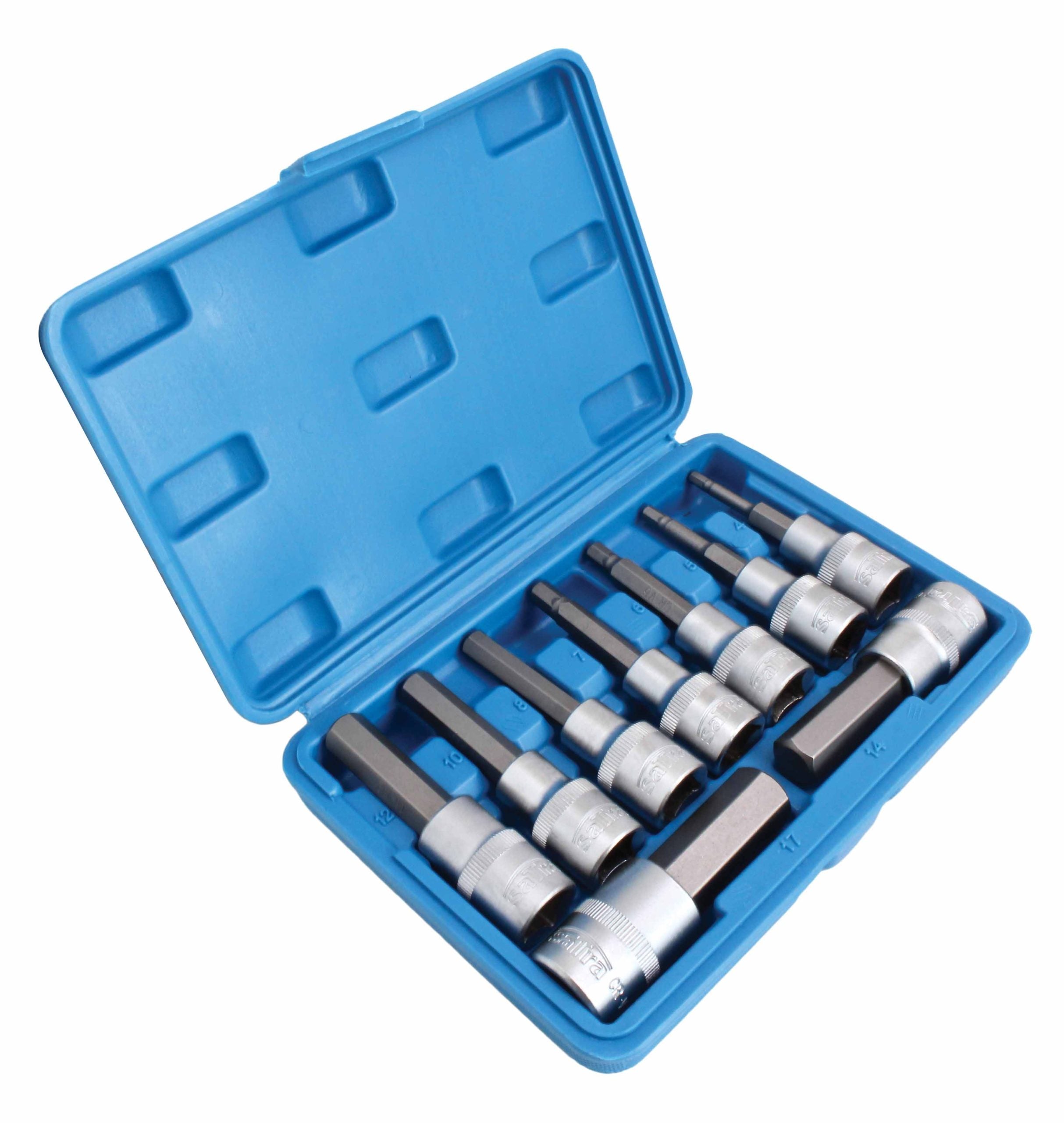 Set chiavi a bussola esagonali, inserti per chiave a bussole con punta, 1/2" pollice, 4–17 mm 80 mm 9 pezzi