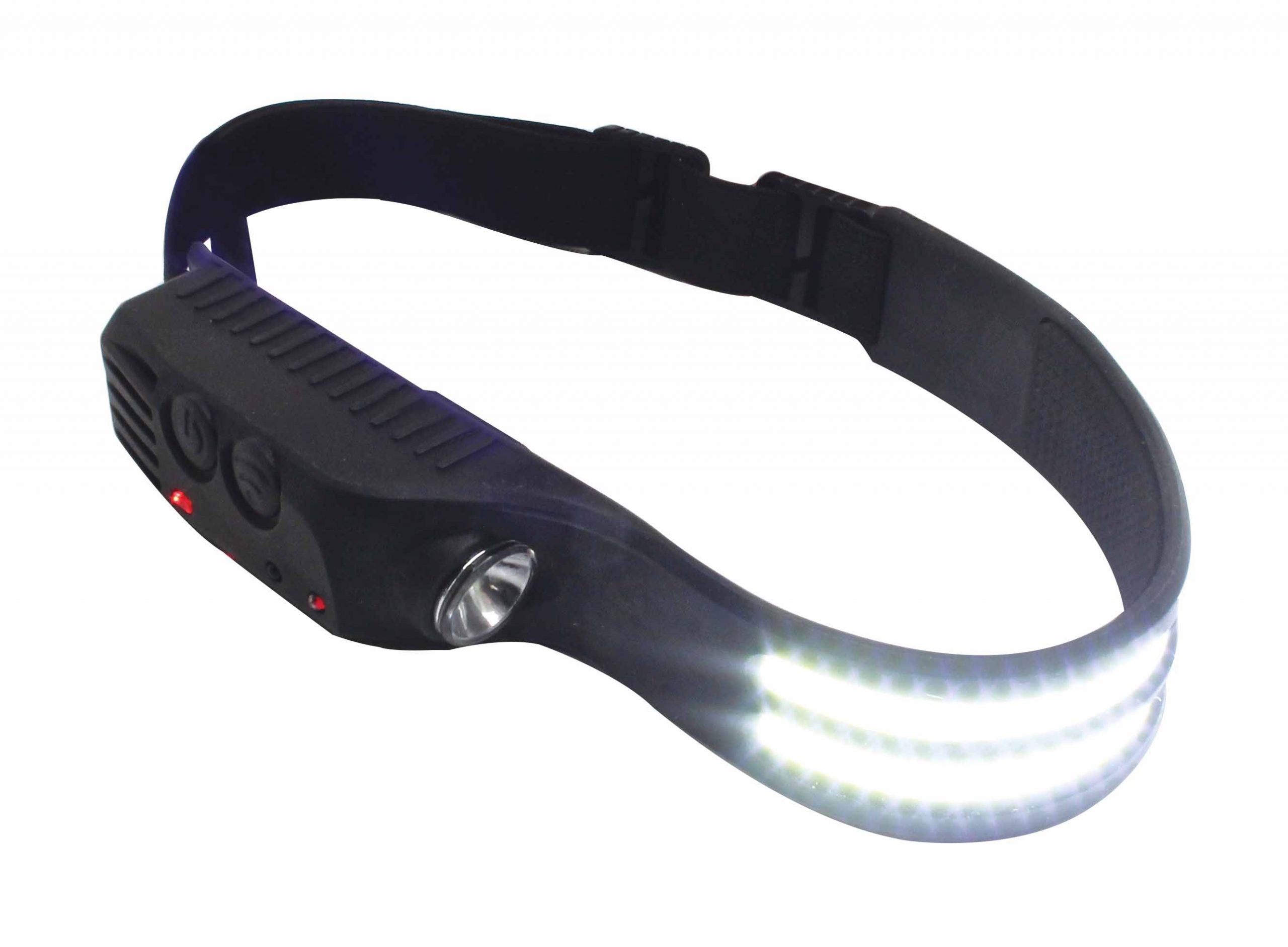 Torcia lampada frontale ricaricabile a LED COB 3-5w 350 lm, con sensore di movimento Satra