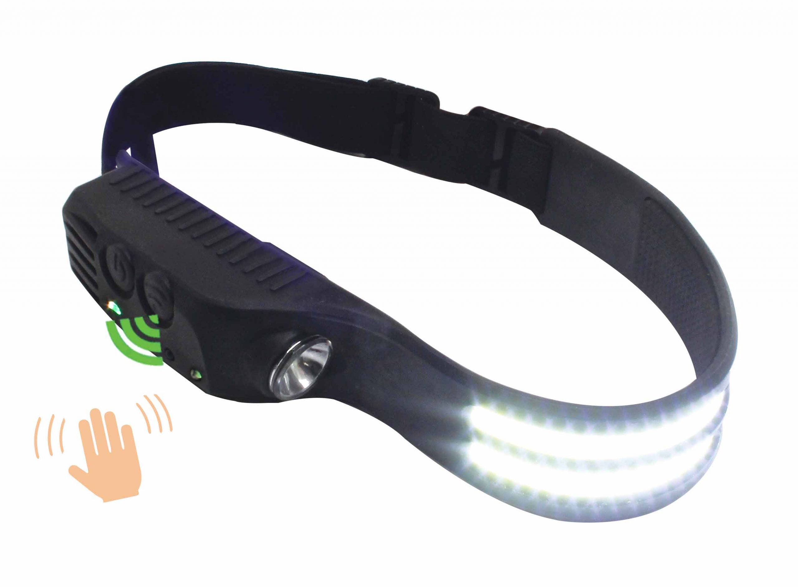 Torcia lampada frontale ricaricabile a LED COB 3-5w 350 lm, con sensore di movimento Satra
