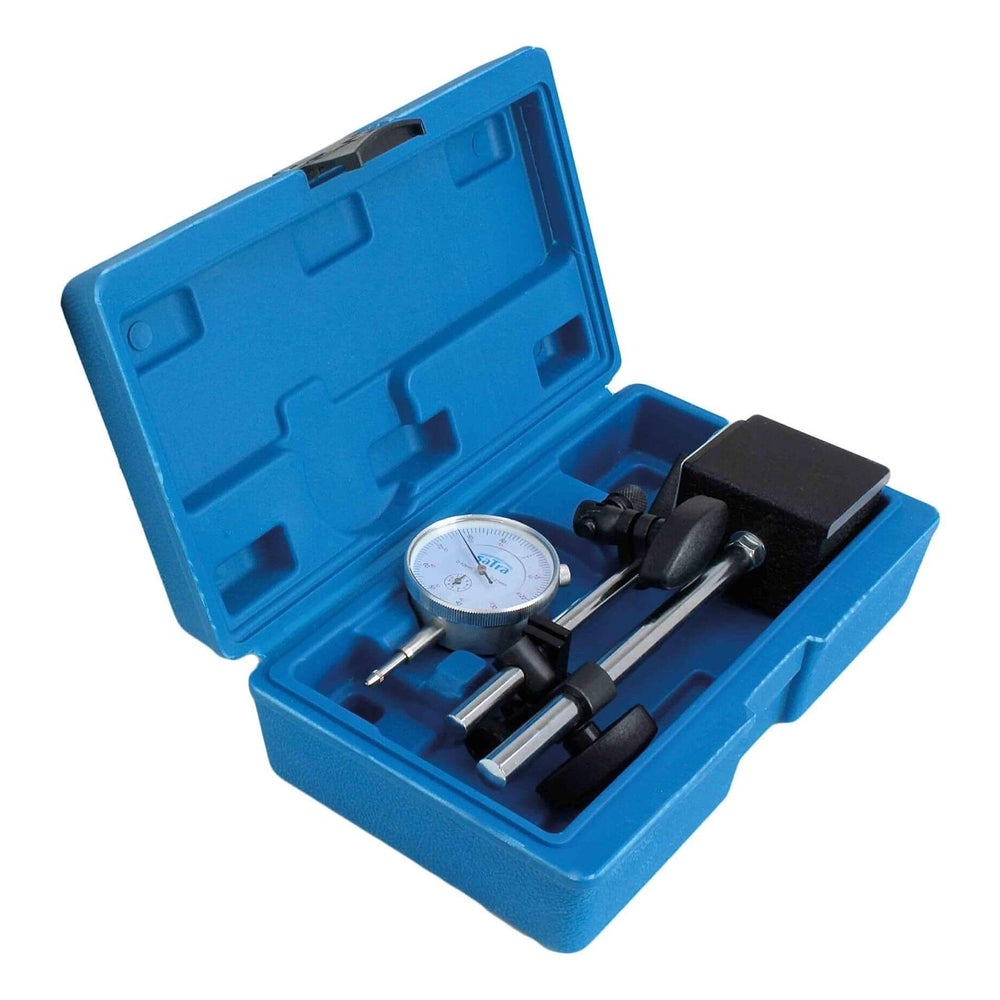 Comparatore centesimale a quadrante, Test DTI calibro 0-10 mm con base magnetica