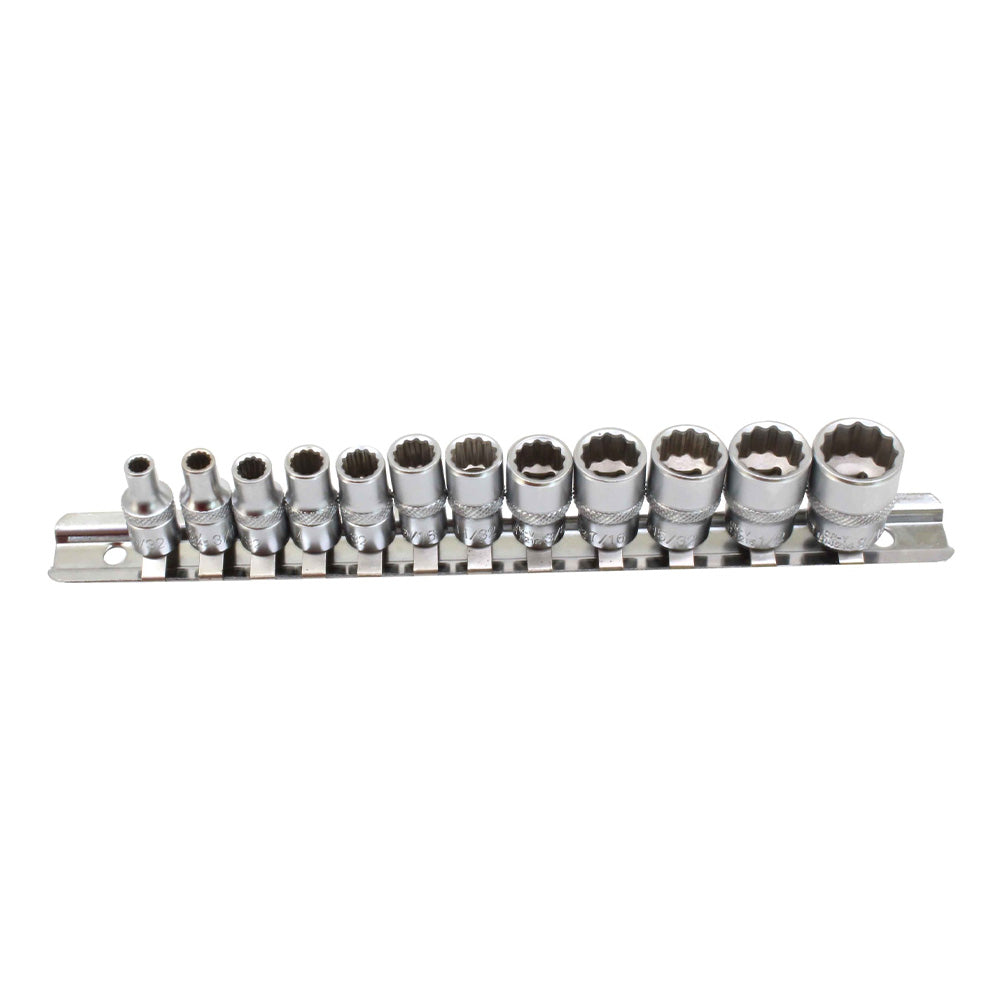 Set di bussole a bussola 12 pezzi set di bussole 1/4", acciaio Cr-V