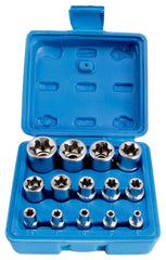 Set chiavi a bussola Torx da E4-E24 14pz 1/2