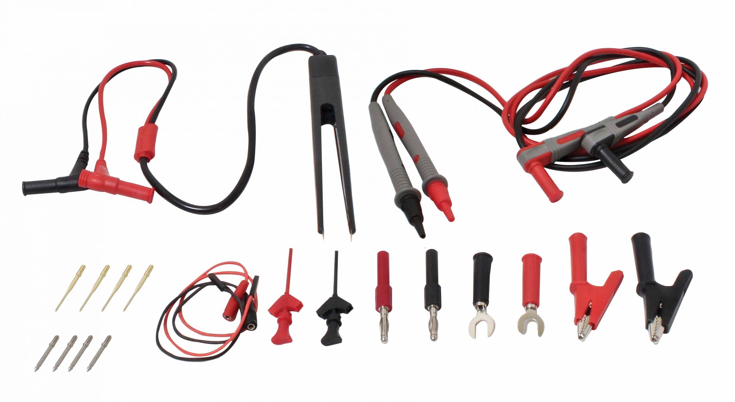 Cavo di misurazione multimetro, set di accessori per multimetro, kit di misurazione universale per multimetro, punte per multimetro, punte per multimetro, cavo di prova, cavo di prolunga di prova, 21 pezzi Satra