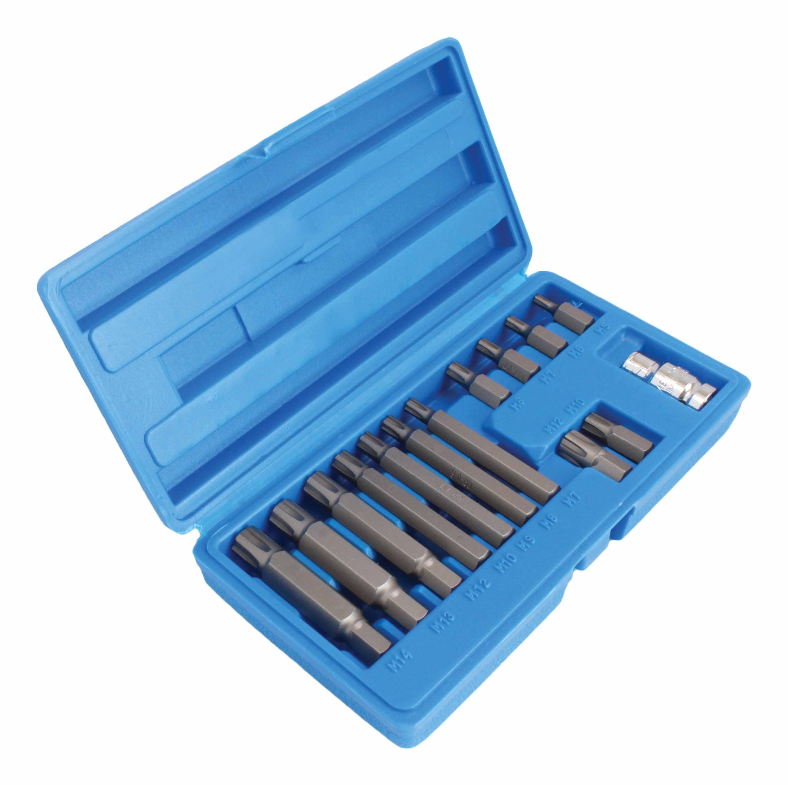 Set di punte ribe (30, 75 mm) set di chiavi a bussola 14 pezzi (m5 m6 m7 m8 m9 m10 m12 m13 m14) + accoppiatore 1/2" pollici - corredi di punte a bussola