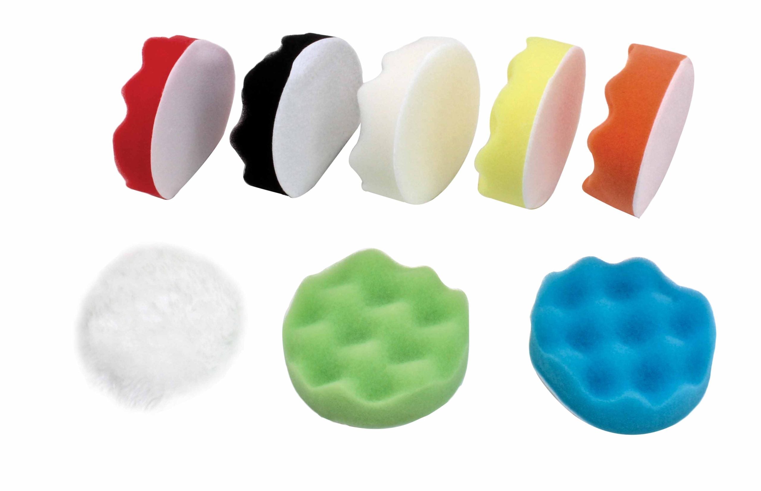 Set di spugne per lucidatura in microfibra, pad per cere, polish, detergenti e sigillante vernice, alternativa a lucidatrice, lucidatura, lucidatrice eccentrica, 80 mm 8 pezzi