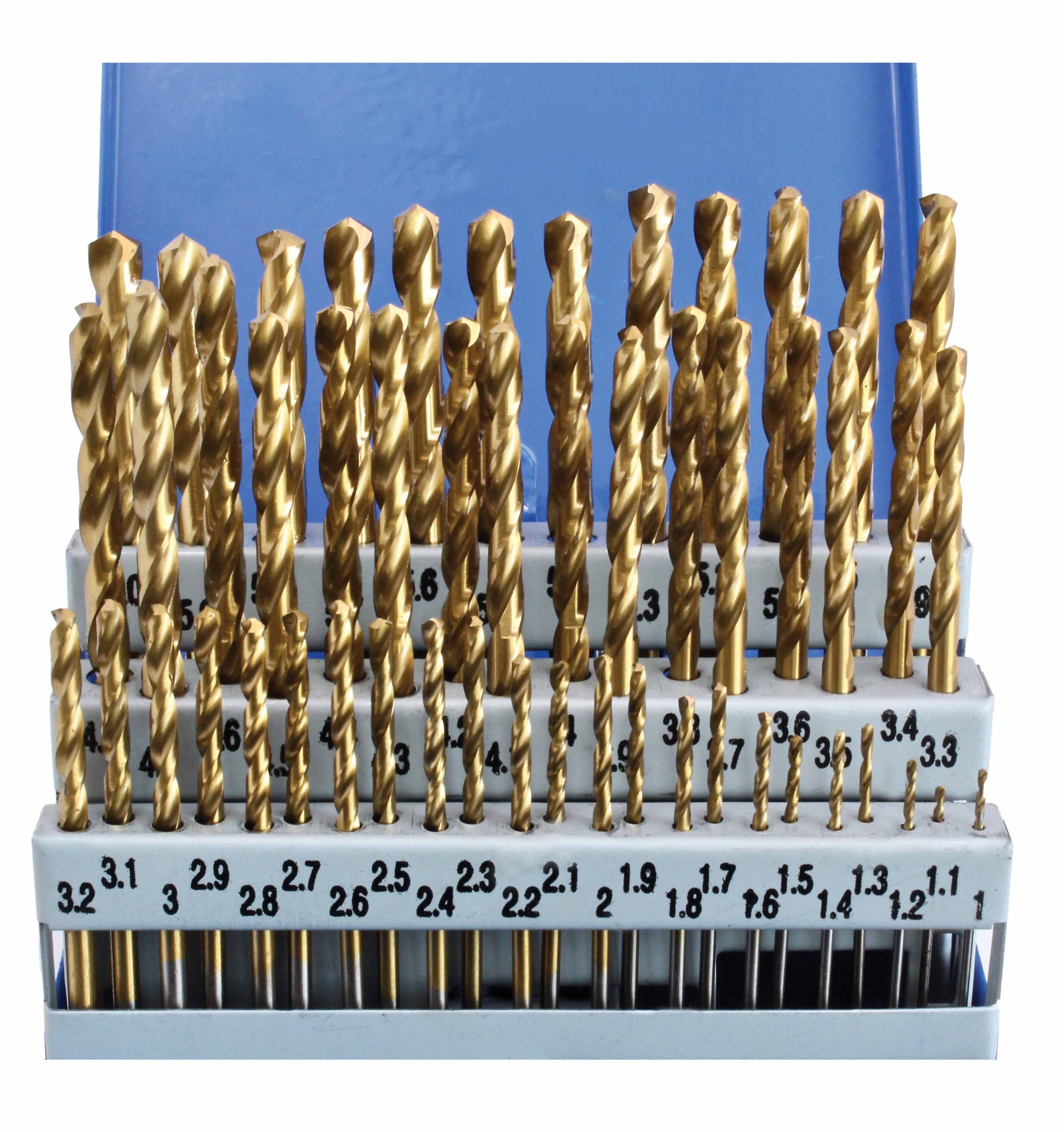 Set di punte trapano per forare metallo duro, professionali, cobalto HSS 1,0–6,0 mm 51 pezzi